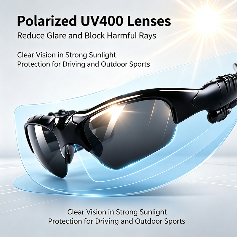 Smart Blue-tooth Microphone Sunglasses Polarized Glasses Portable Wireless Blue Tooth Earphone Sports Sun Glasses product view