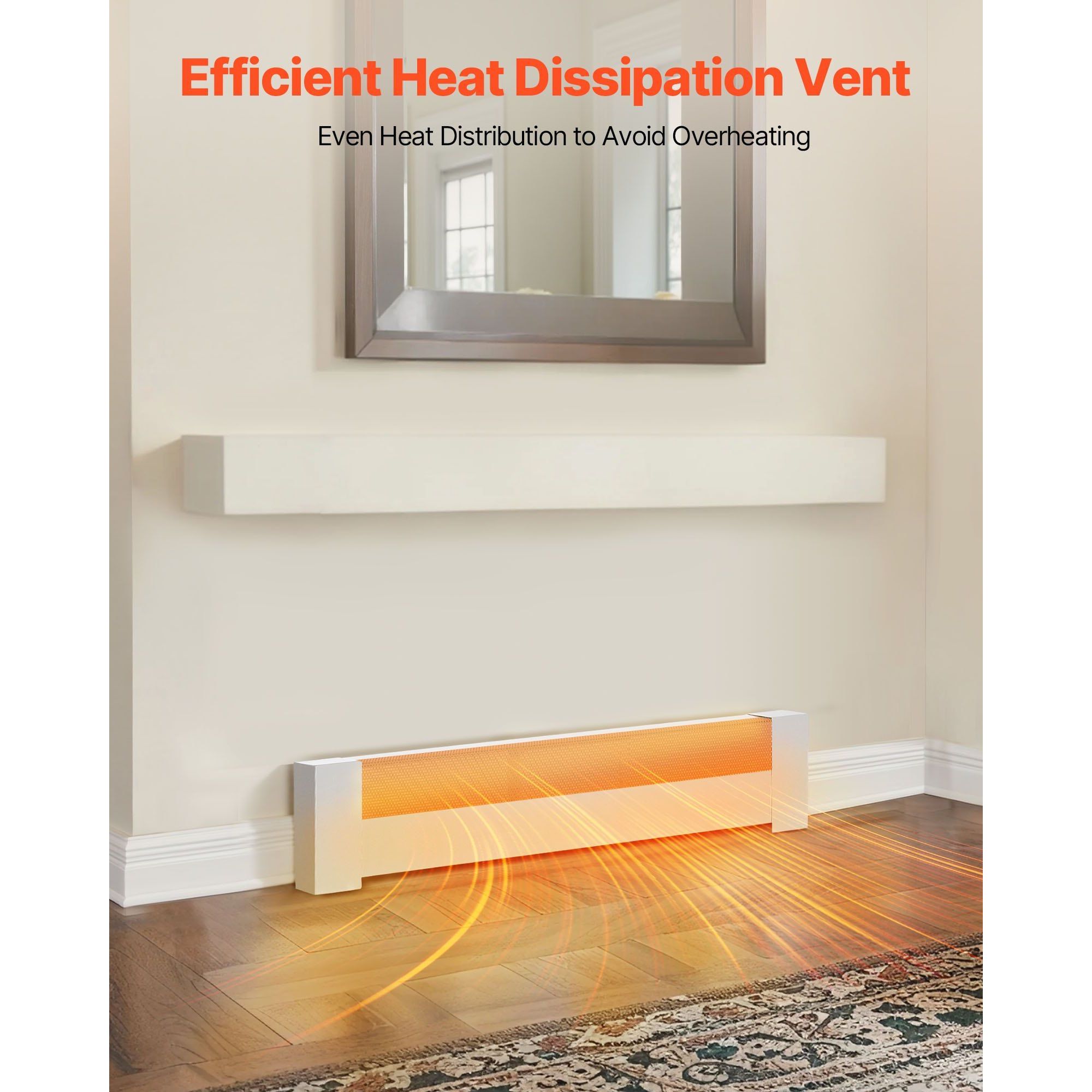 Electric Heater Front Cover 3 Ft Steel Heavy Duty Replacement For Home Bedroom White product view