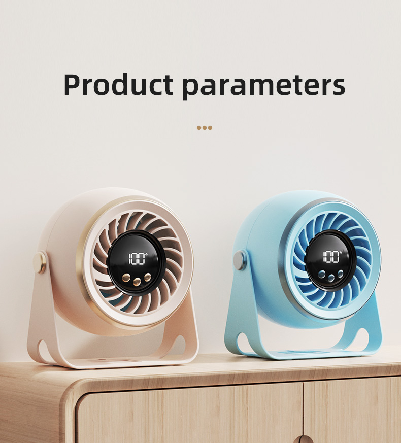 Wholesale Small Desktop Electric Fan Silent Plastic Turbine Circulation Wall Mount Charging Mini Portable Desk Air Cooling Fan detail