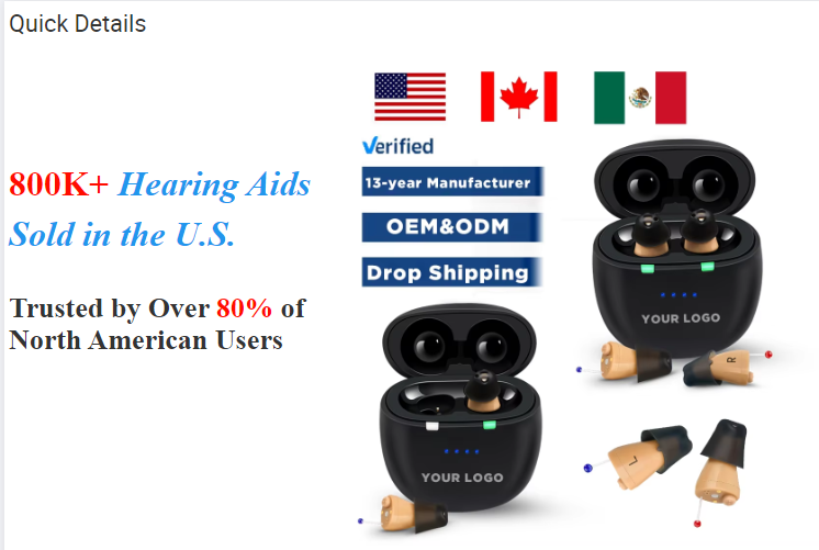 Retone Manufacturer CIC Mini Oticon Digital Processing Hearing Aids for Rechargeable Digital Hearing Aid detail