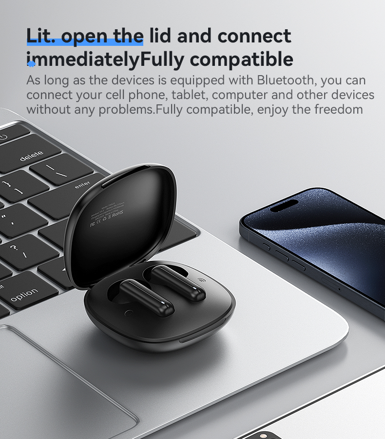 Yesido TWS25 BT5.3 TWS  With HD Microphone Without Delay Semi-In-Ear Headset Wireless Earphone Wireless Headphone detail
