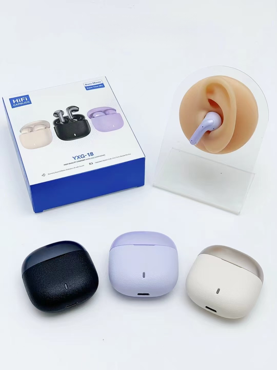 Custom Logo Mini Portable TWS Earbuds 3D Surround Sound Deep Bass Auto Pairing Type C Wireless Headphones detail