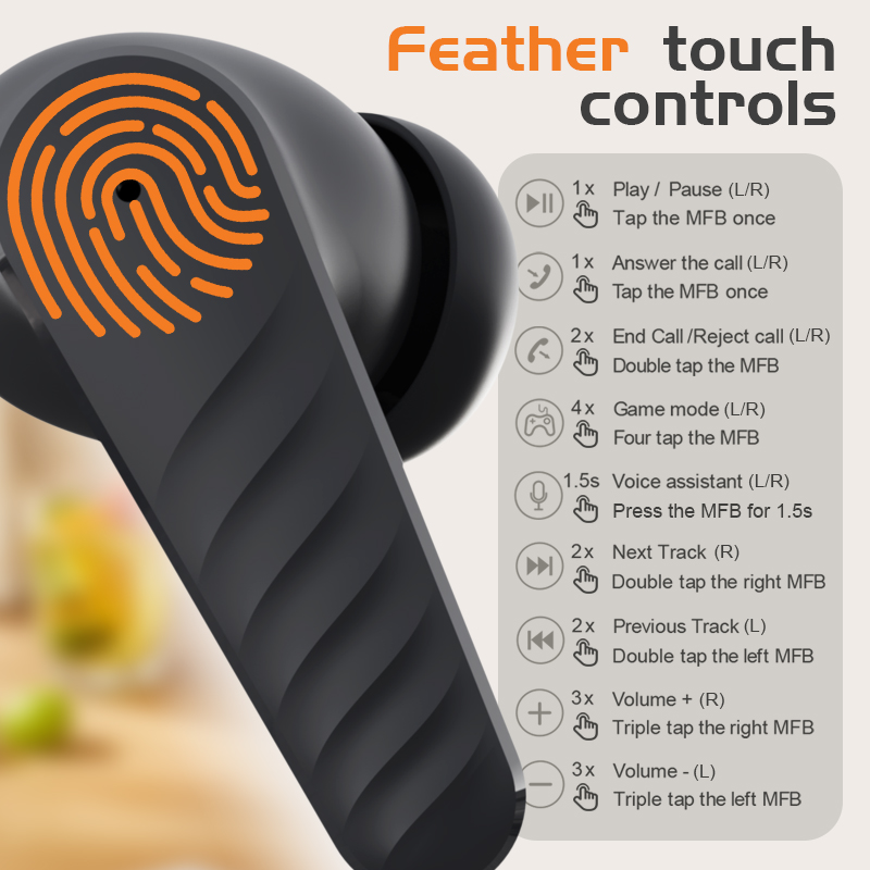 2024 New Wireless Earbuds Tws Headsets Gaming HIFI Bass Sports Game Headphone Earphone T8 product view