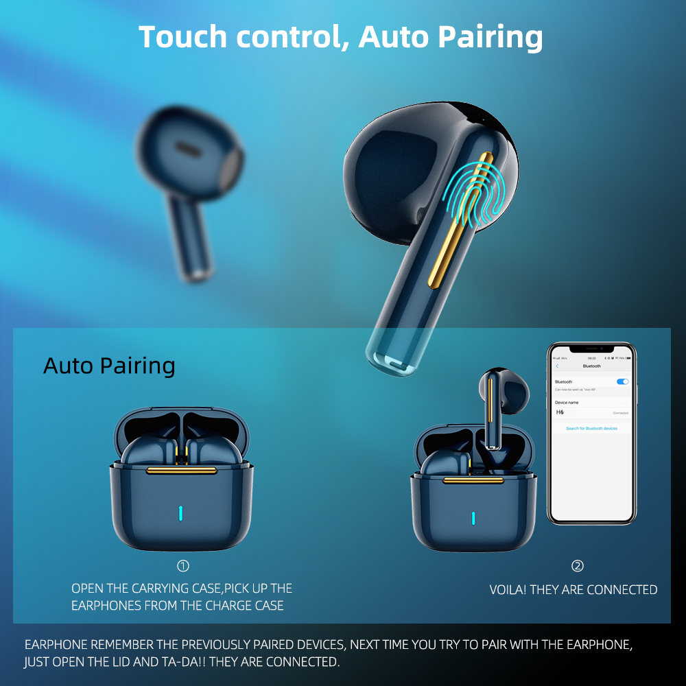 Top Sale Bluetooth 5.4 Wireless In-Ear Sport Headphones Waterproof Game Headset with LED Battery Indicator for Travel detail