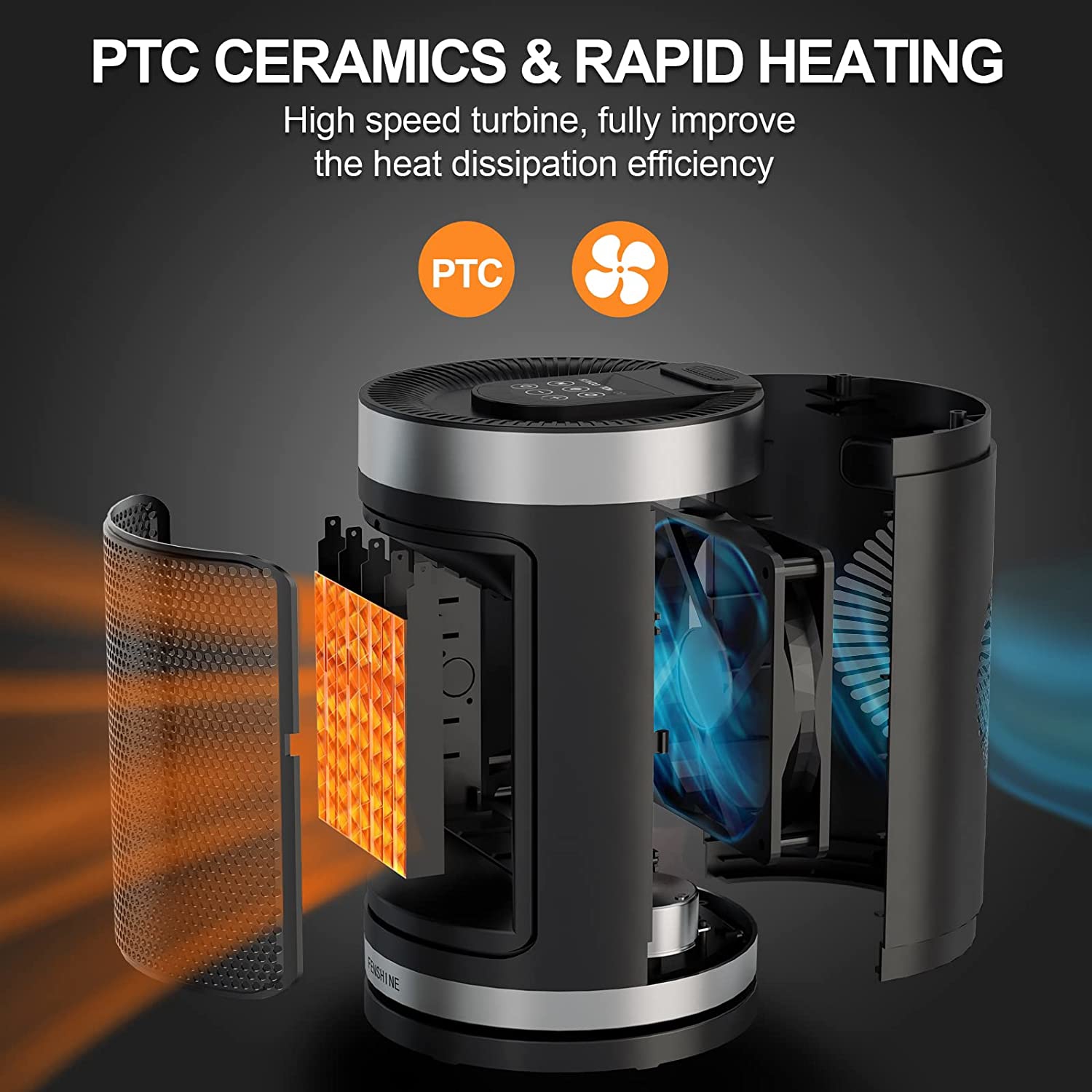 Convenient Small Household Desktop Multi-function Electric Fan Heater Fast Heating and Noise Free Space Heater detail