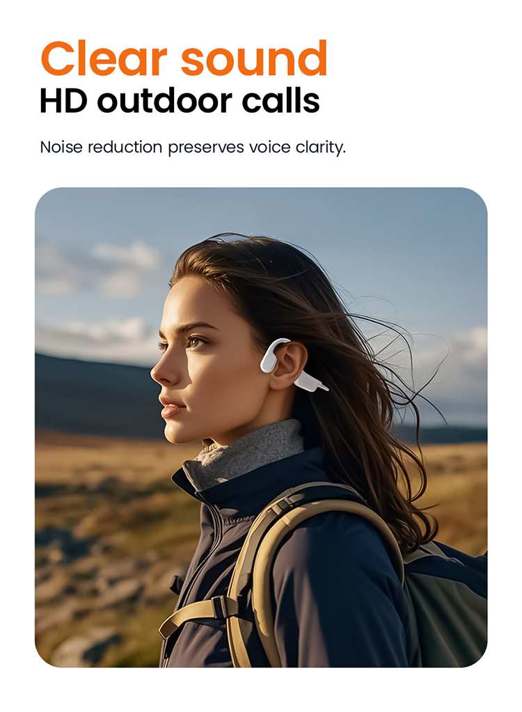 ALOVA New Product Ear Hook Secure Fit Open Ear Headphone IPX7 Bone Conduction bluetooth Sport Wireless Earphones for Cycling detail