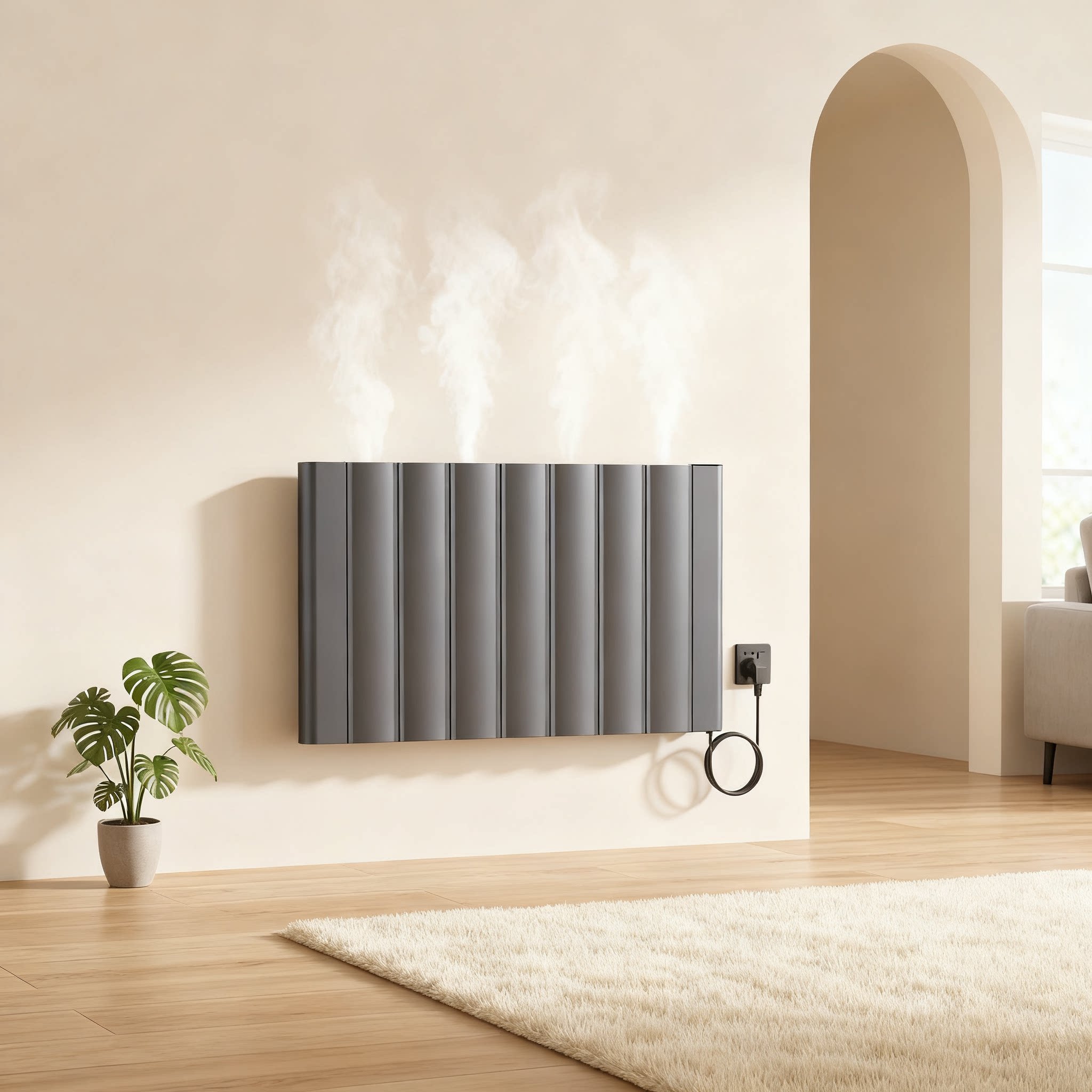 Wall Mounted Aluminum Electric Radiator Panel Heater for Room Heating product view