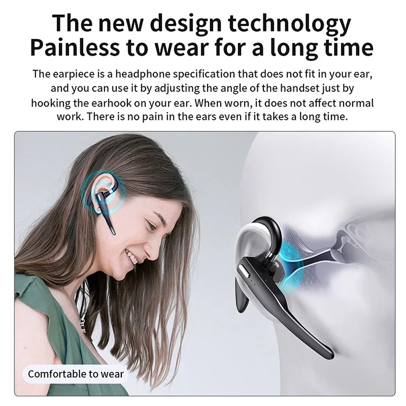 Handsfree Driver Earphones LED Power Display Hanging Sports Earbuds YYK-525 Business Single Ear Wireless Headset for detail
