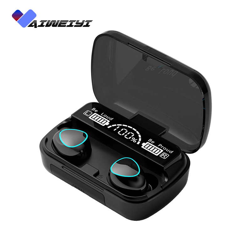 5.1 In-Ear Earbuds with Touch Control M10 TWS Noise-Reduced Mini Earphones and Power Bank Jl Chipset LED Battery Indicator
