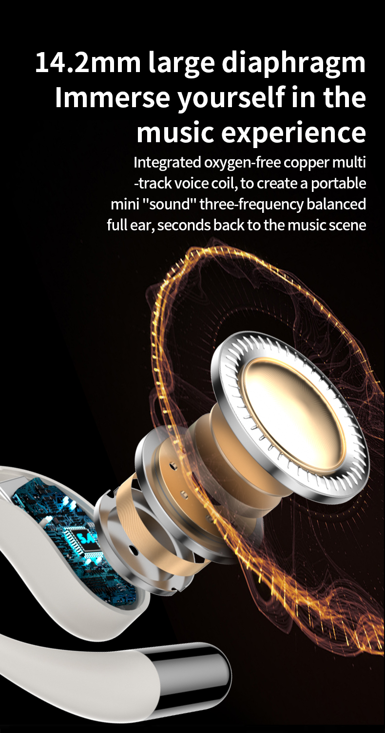 Ai Translator Earbuds Smart Wireless Earphone Sport Earhook Headphones with LED Display NON Noise Cancelling Gaming Headset detail
