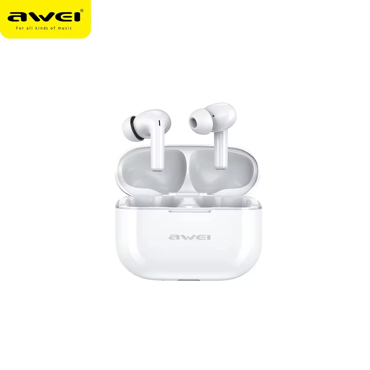 Awei T1 Pro Wholesale True Wireless Earphones V5.4 Pods Pro 2 In-Ear 3 Wireless Headphones LED Battery JL Customizable Earbuds product view