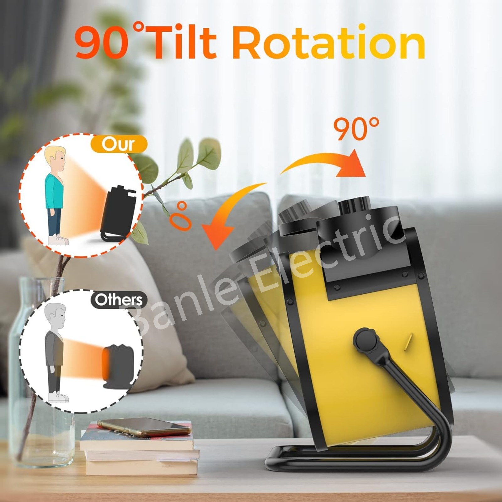 BL-SP1 New Electrostatic Portable 2500-2700V 2000W Metal Warm Air Blower Electric Heater 600-699 ft for Heating detail