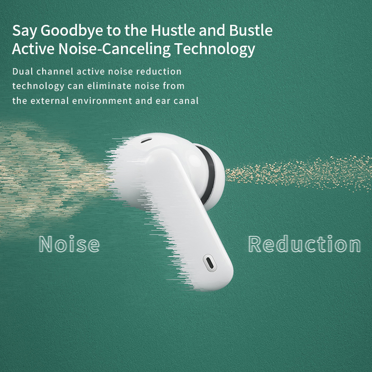 2022 A40 Tws Active Noise Canceling Wireless Earphone Noise Reduction Headset In-ear Headphone ANC ENC Earbuds product view