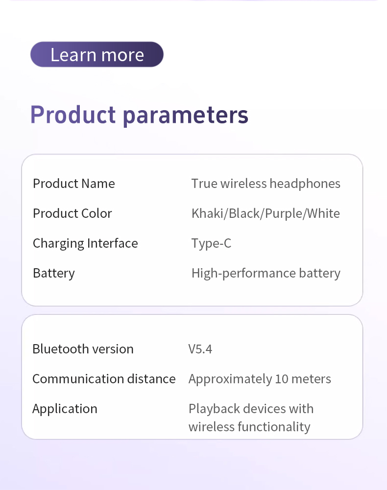DOQAUS W18  Hot Selling Ear Hook Ear Clip Earphone HIFI Stereo Wireless Headphones Light ENC Outdoor Sports Waterproof Earphones detail