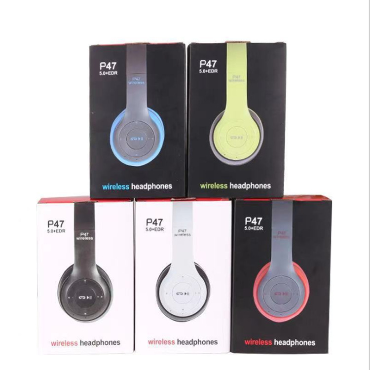 Cheapest Earphones Online Gaming Headset Handsfree P47 Wireless Cheap Price Headphones Over Ear Cordless Earphones With Mic product view