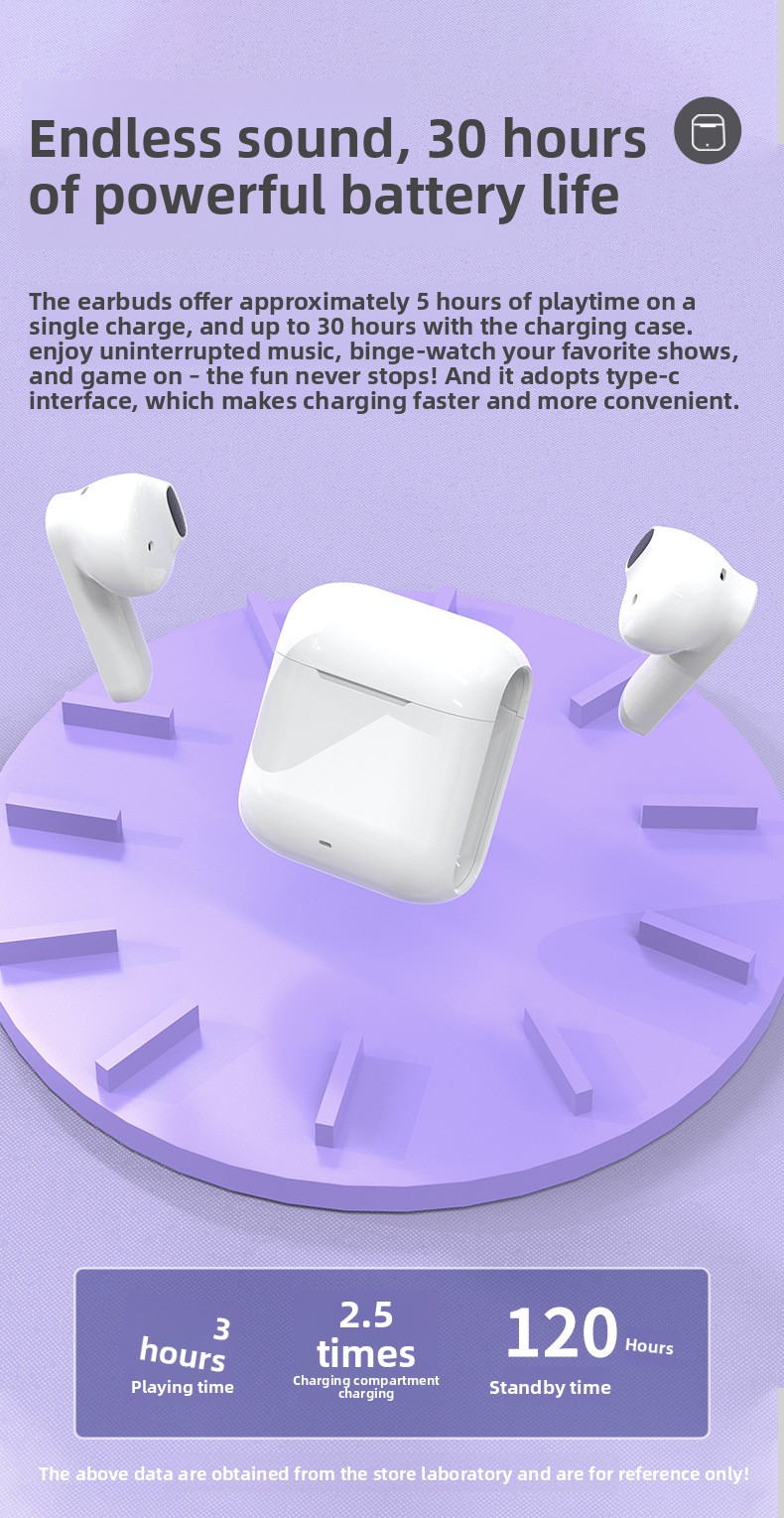 High-Value In-Ear Mini True Wireless for Earphones Lightweight Portable TWS for 5.0 Factory 10-15 Hours Battery Life detail