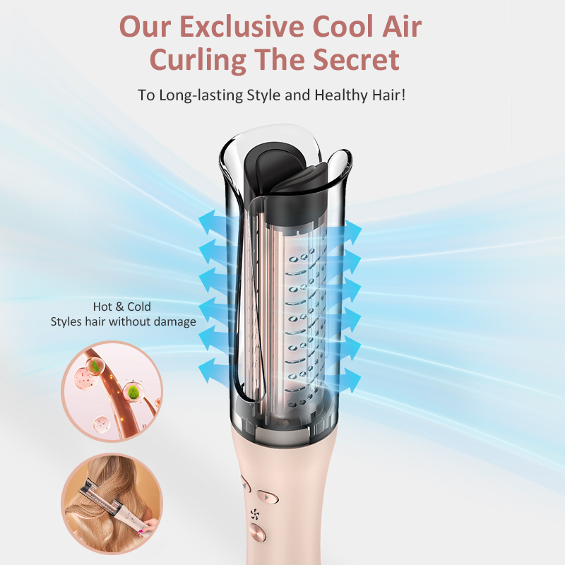 Automatic Ceramic Hair Curler Electric OEM&ODM 32mm Rotating Barrel Custom Colors PTC Heater 4 Temp Portable for Travel Home Use product view