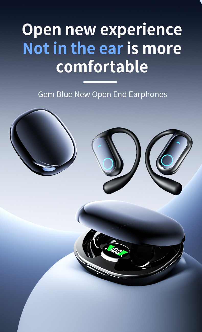 Shiny Q17 AI Earbuds OWS Ture Wireless Headphone AI Translator Earbuds Two-way Real Time Translation Earhook Earphone detail