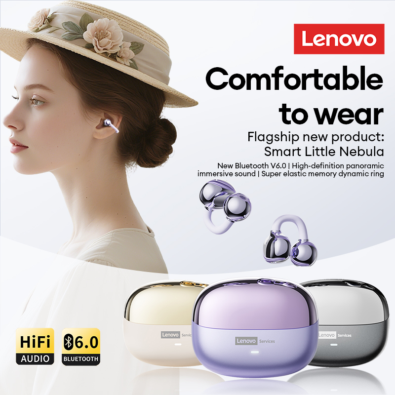 Wireless Ear Clip Earbuds 6.0 HiFi Stereo Noise Cancelling Open Ear Music Calls Gaming Ergonomic Lightweight Earphones product view