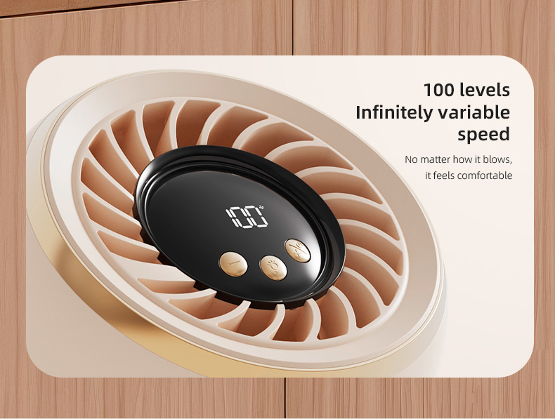 Wholesale Small Desktop Electric Fan Silent Plastic Turbine Circulation Wall Mount Charging Mini Portable Desk Air Cooling Fan detail