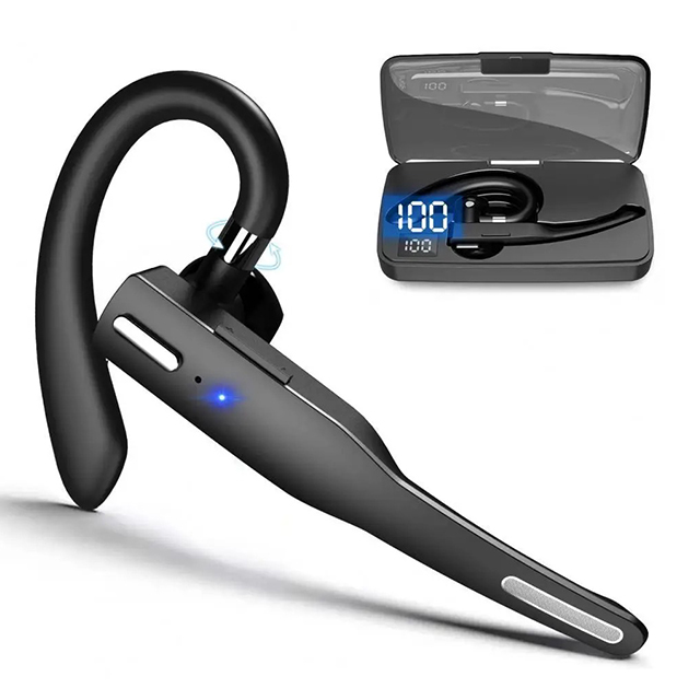 Handsfree Driver Earphones LED Power Display Hanging Sports Earbuds YYK-525 Business Single Ear Wireless Headset for