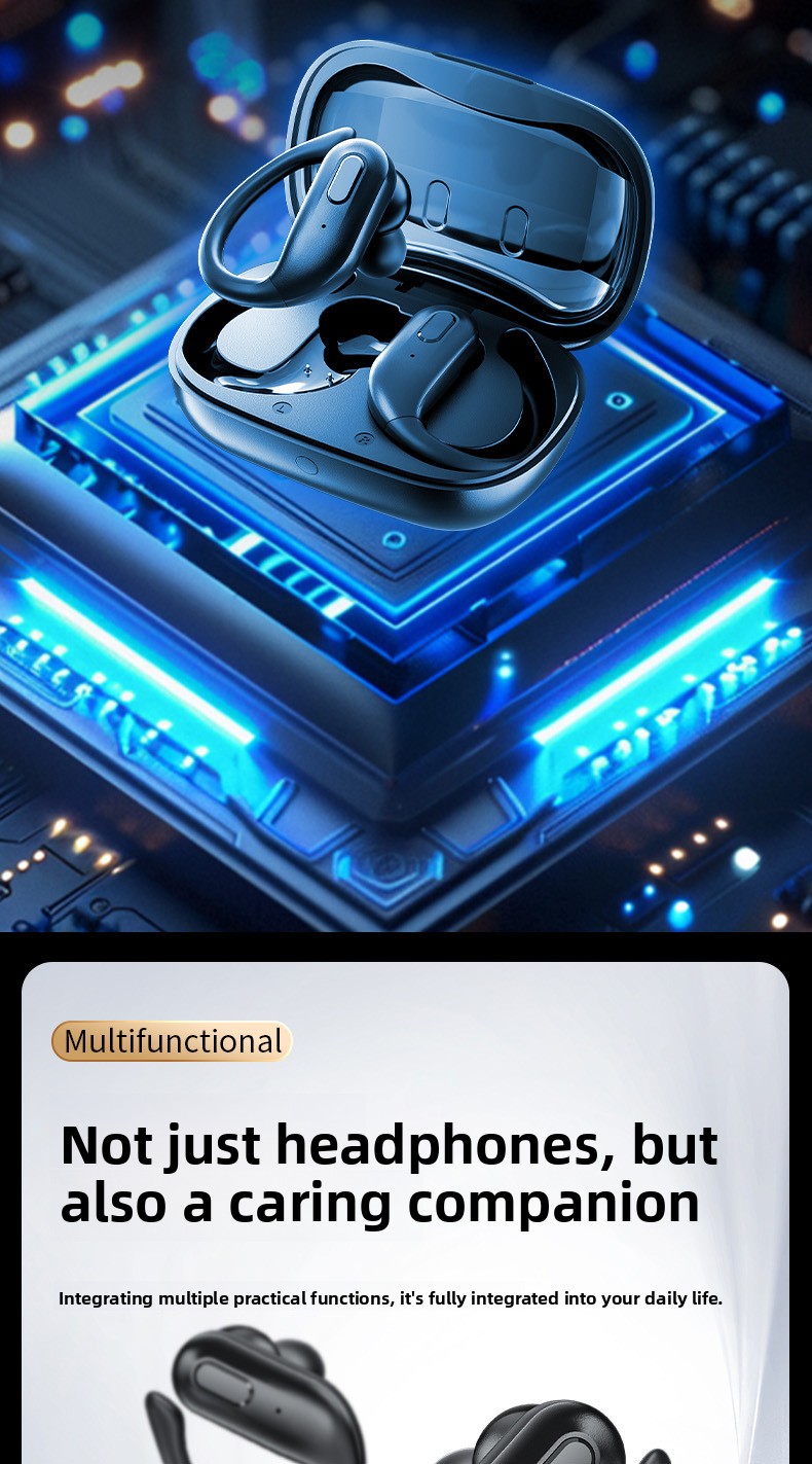 Sports  Headphones - High-Quality Noise-Canceling Multi-functional Long-Range Wireless Earphones with Touch Screen detail