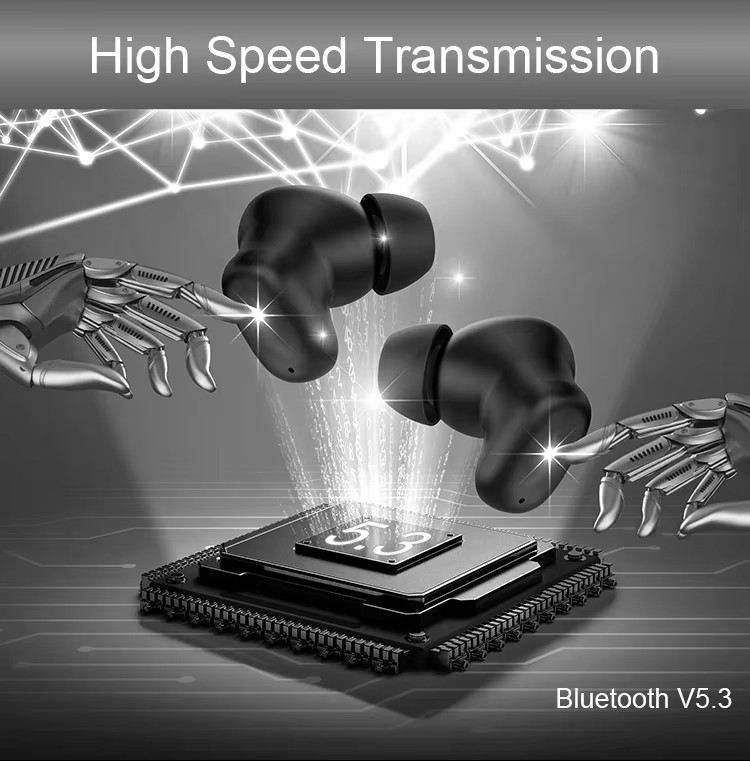 Wireless In-Ear Earbuds ENC Noise Cancelling LED Battery Display Waterproof Low Latency Stereo Sound Bass Headphones Sports detail