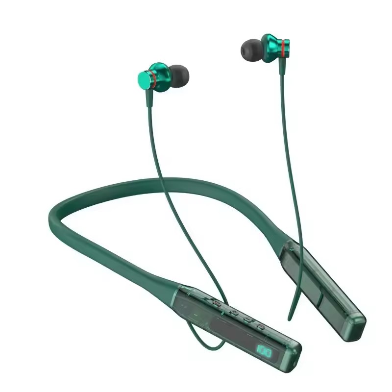 S-06 Transparent Wireless Earphones Magnet Neckband Headphones Sports Earphone Digital Display for Gaming Sport Stereo Headset product view