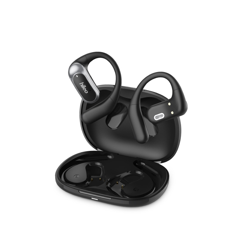 Hi95 Ows Wireless Earbuds BT 5.4 Open Design Sports ANC IPX5 Waterproof LED Battery Indicator Mic Android/iOS Hi-Fi Low Latency