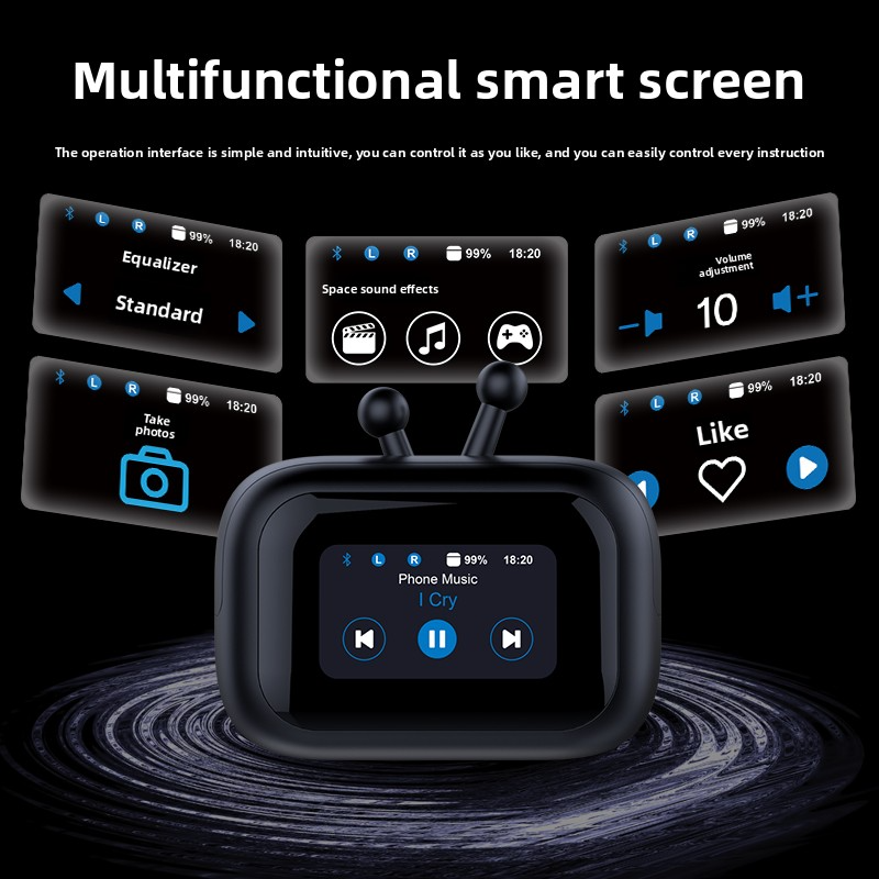 Open Ear Air Conduction Earbuds with Touchscreen Case Ear Clip Air Conduction Headphones OWS Wireless Bluetooth Earphones product view