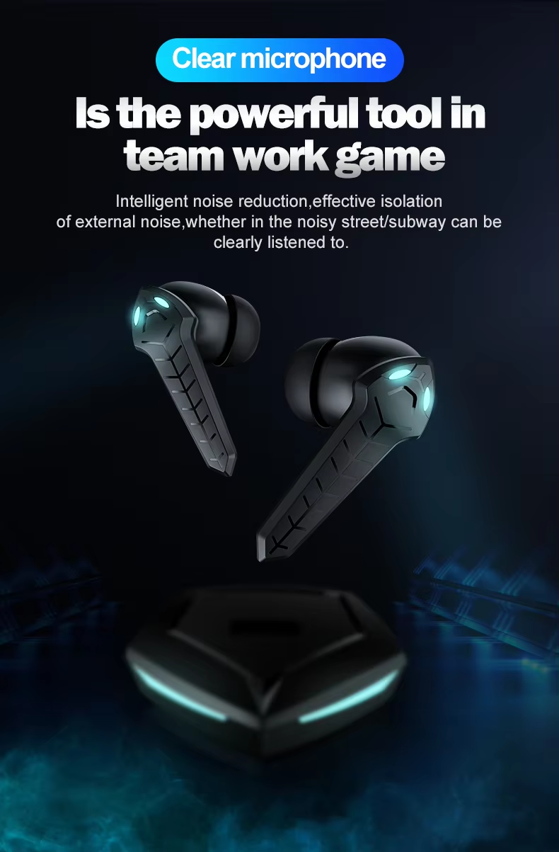 P36 BT 5.1 Gaming Earphones True Wireless Stereo Headset Low Latency HiFi Sound Sport Waterproof Earbuds LED ENC Noise detail