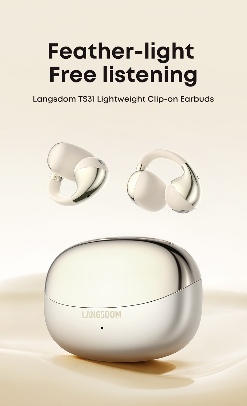 Custom Clip on Ear Earbuds Cute Sports TWS Open Ear Earphone V6.0 Free Clip-On Bluetooth Headphones Over Ear for Running Workout detail