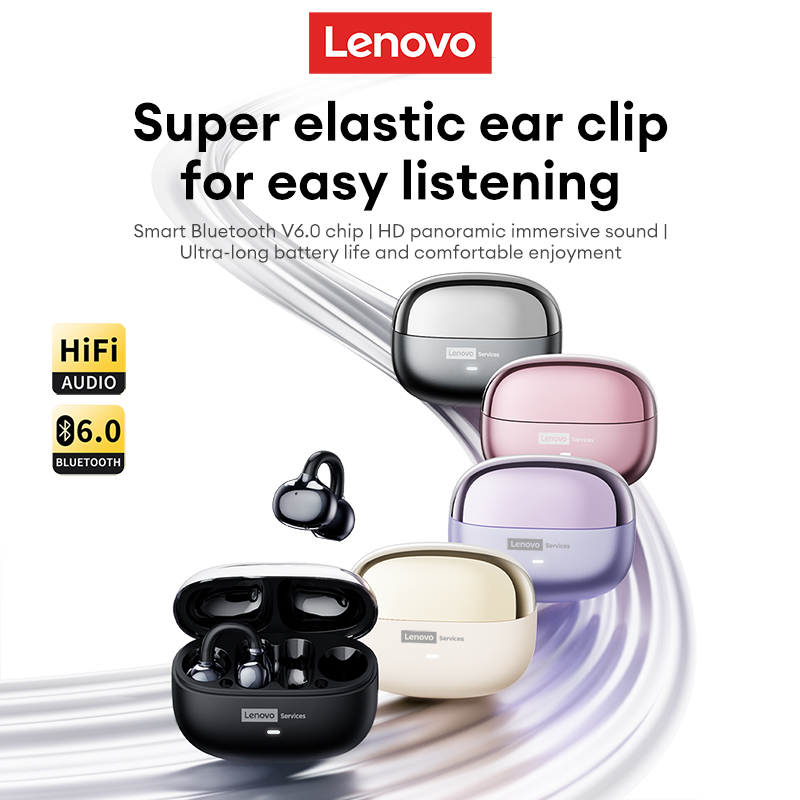 Wireless Ear Clip Earbuds 6.0 HiFi Stereo Noise Cancelling Open Ear Music Calls Gaming Ergonomic Lightweight Earphones product view