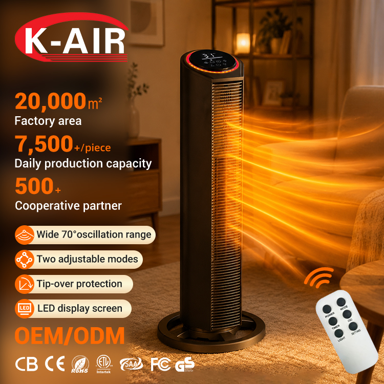 Wholesale Portable Household PTC Room Heater Temperature Digital Display Remote Control App-Controlled Tip-Over Overheat