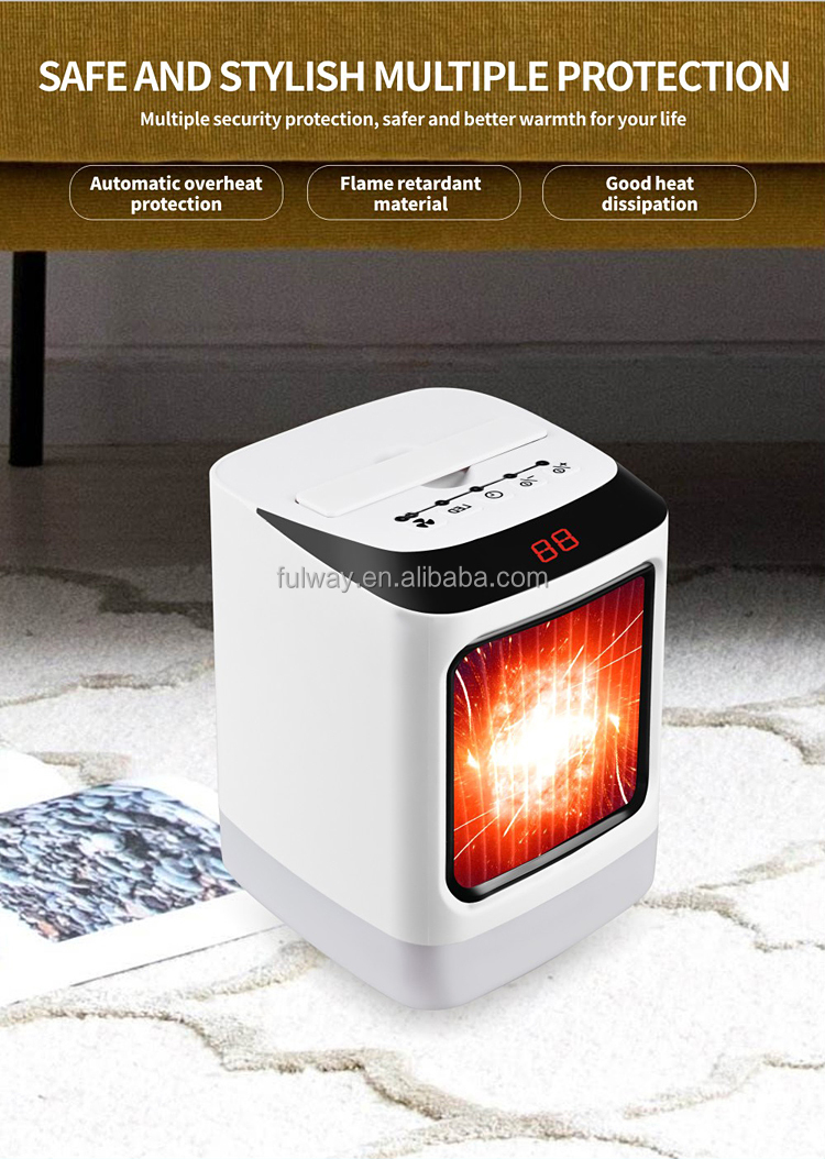 Fast Heating Indoor Home Use Portable Electric Heater Fan with Thermostat and Over-protection Winter Heater Fan detail