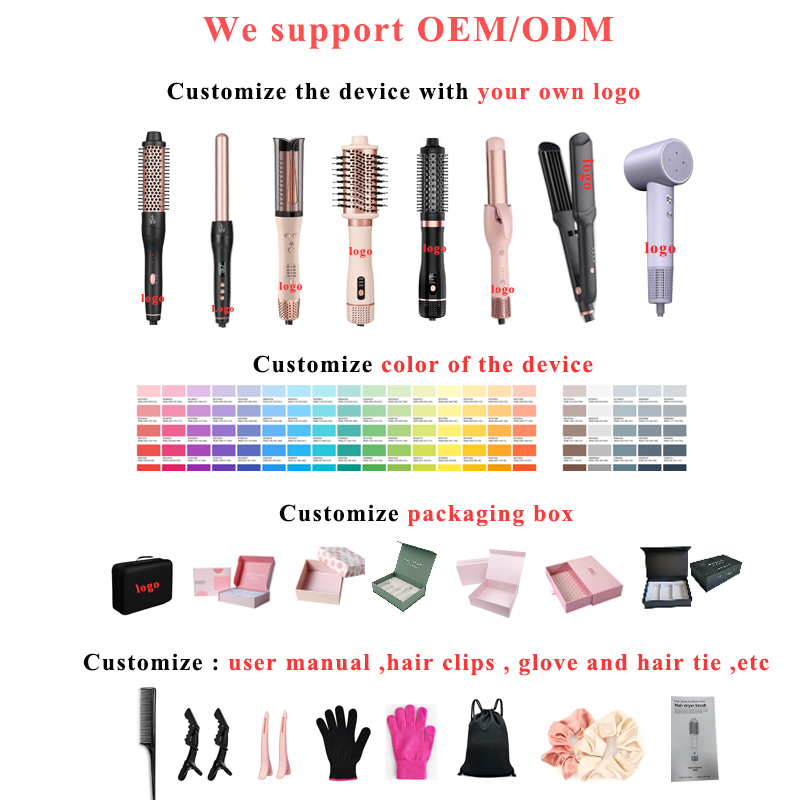 Automatic Ceramic Hair Curler Electric OEM&ODM 32mm Rotating Barrel Custom Colors PTC Heater 4 Temp Portable for Travel Home Use product view