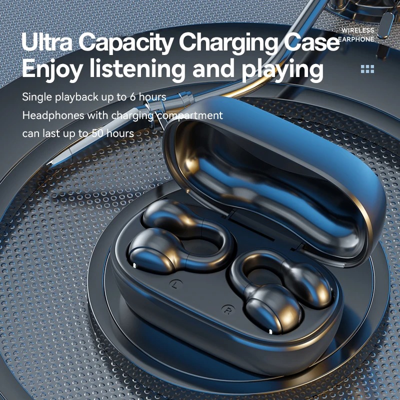 M47 Earbuds Bone Conduction Wireless Headphones Gaming Headsets Noise Canceling Sport Earphones Stereo Sound Blue Tooth Headset product view