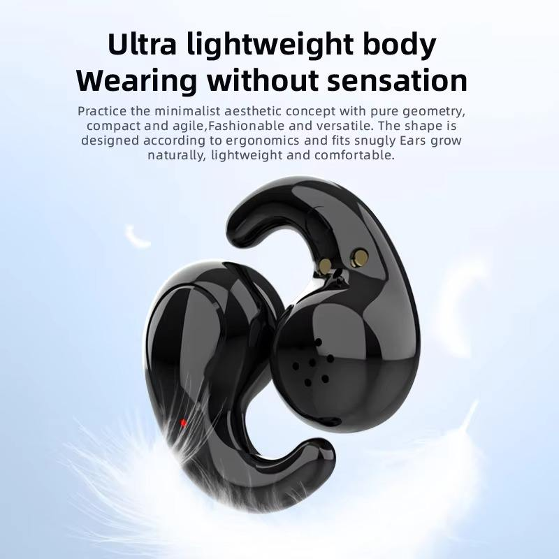 T70 Invisible Wireless Headphone Headsets TWS Earbuds Handfree 9D Stereo Sports Gaming Airbuds On-Ear Bt 5.4 Sleep Earphone product view
