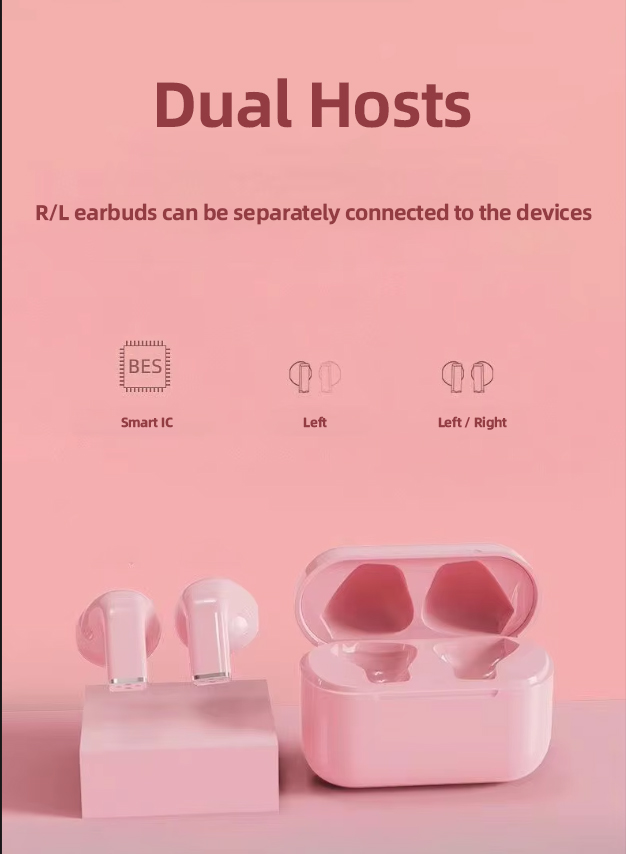 Compact Pro5s TWS Mini In-Ear Earphones High Quality Sound LED Battery ENC Noise Cancellation IPX2 Waterproof for Music Sports detail