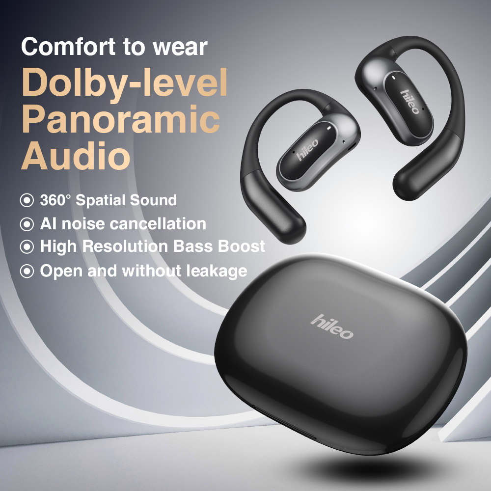 Hi95 Ows Wireless Earbuds BT 5.4 Open Design Sports ANC IPX5 Waterproof LED Battery Indicator Mic Android/iOS Hi-Fi Low Latency product view
