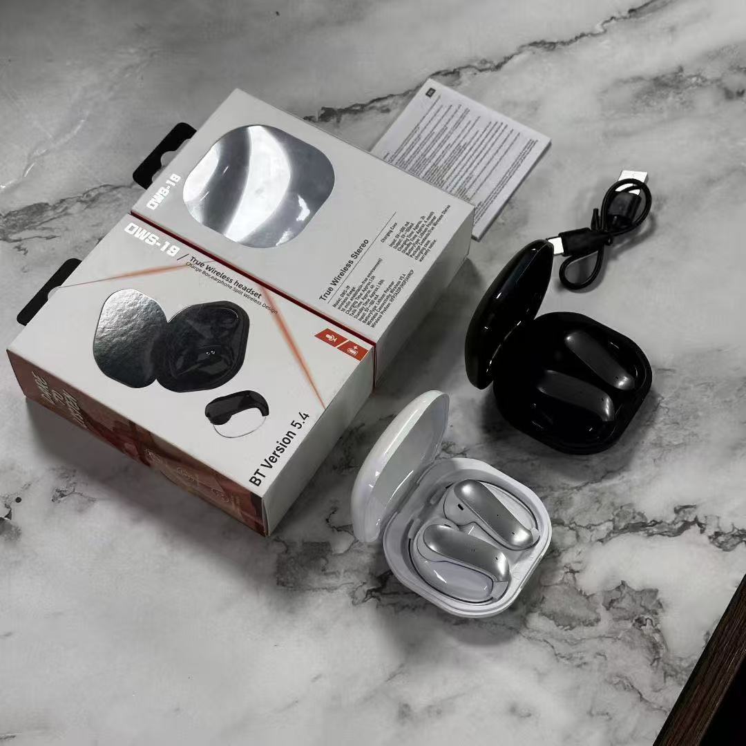 WAYNA Customizable OWS-19 Open-back Wireless Earphones V5.4 Electroplated Ear Hooks LED IPX4 Waterproof for Sports Hi-Fi Audio product view