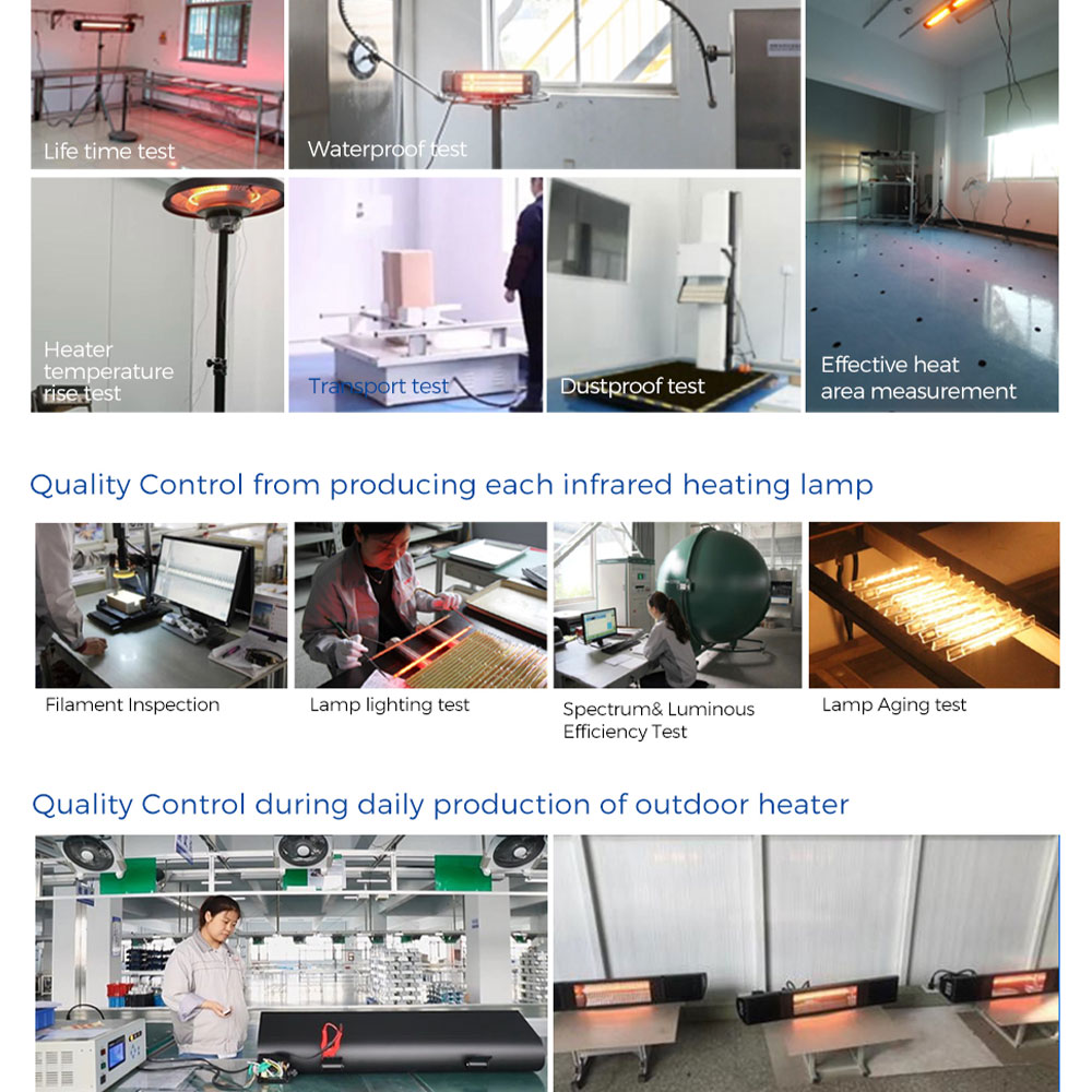 2000W IP65 220-240V ~ 50/60Hz Carbon Fiber Infrared Radiant Heater with Remote Control LDHR009-200KY product view