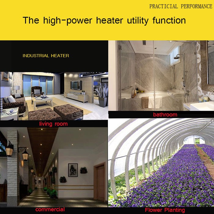 2000W Electric Convection Heater Digital With Remote Control Movetable Wheels Heating Wires Factory Price detail