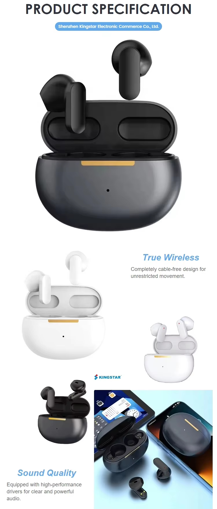 Hot Sale Low Price True Wireless Earbuds Gaming Headphones Extra Bass Headphones Wireless Earphone Touch Controls Headset detail