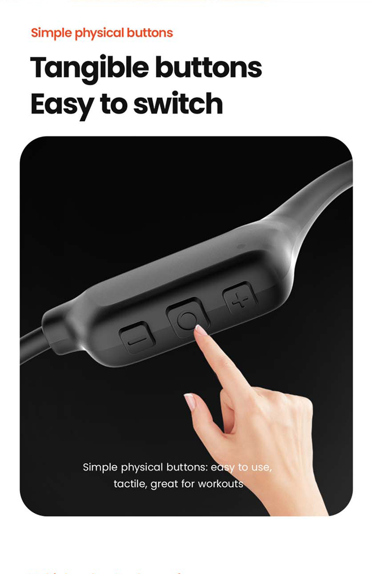 ALOVA New Design Bone Conduction Headphones IP68 Swimming Open Ear Wireless Headset Bluetooth Earphone detail