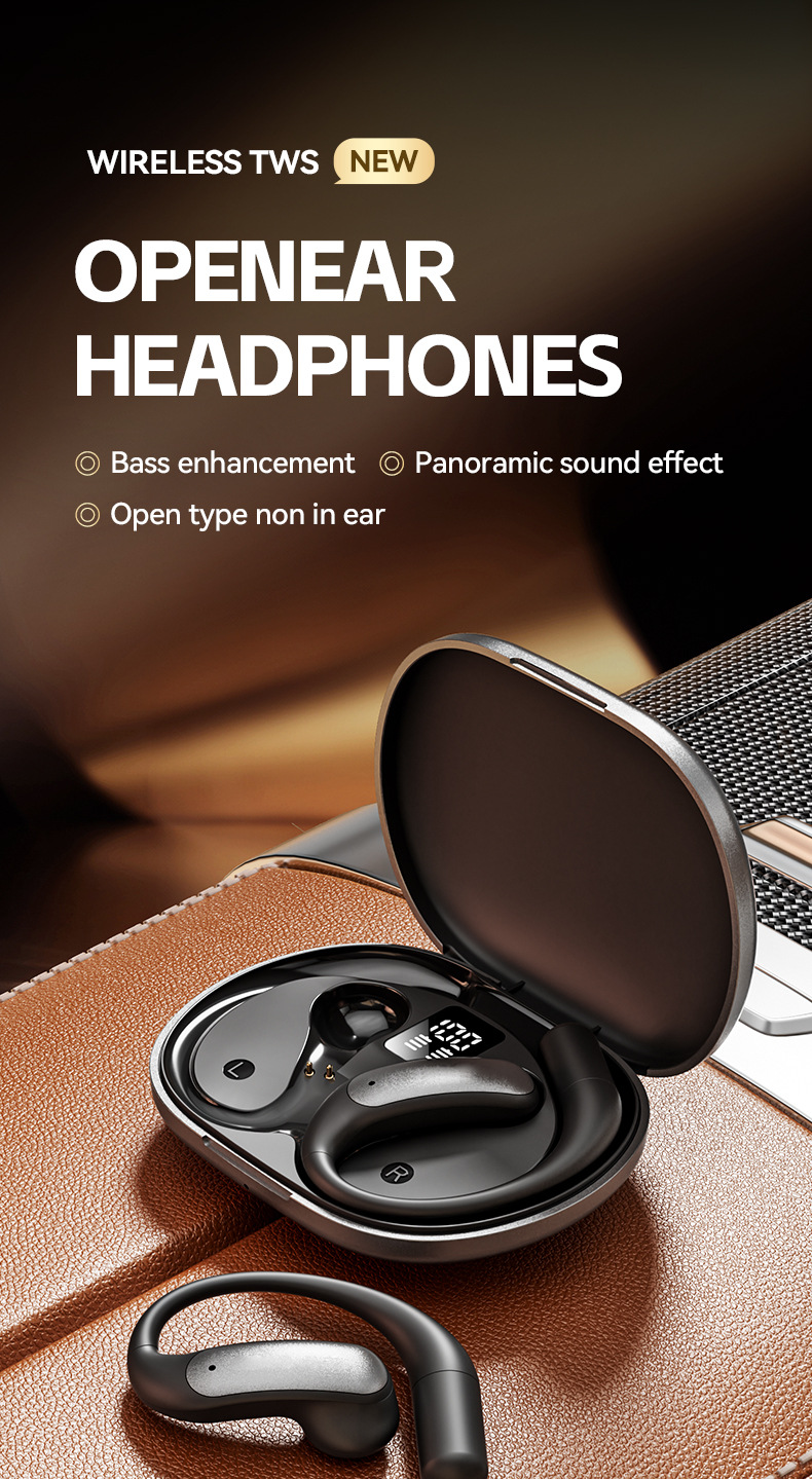 M127 Ows Wireless Earbuds BT 5.4 Open Stereo Sports Earphones LED ENC Noise Cancellation IPX5 Waterproof for Android/iOS/Windows detail