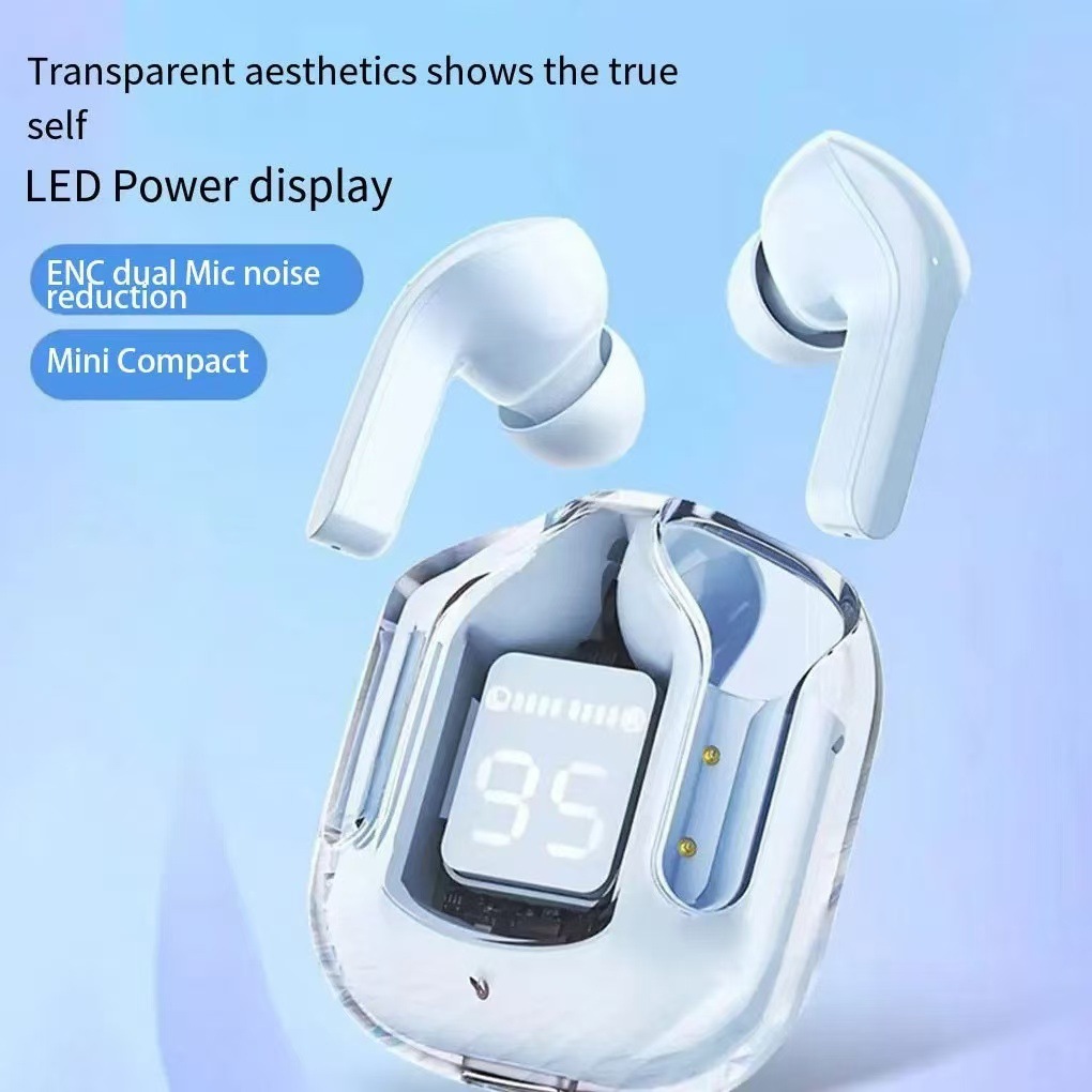 Fashionable Transparent Air31 TWS Earbuds Digital Display Crystal Wireless Earphone Headphone Pods Auriculares Audifonos Air 31 detail
