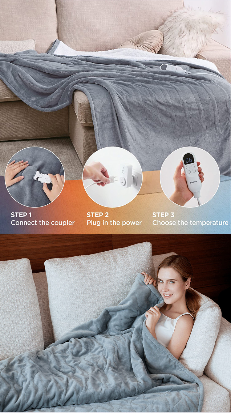 Electric Blanket 220/110V Thicker Heater Heated Blanket Mattress Thermostat Electric Heating Blanket detail