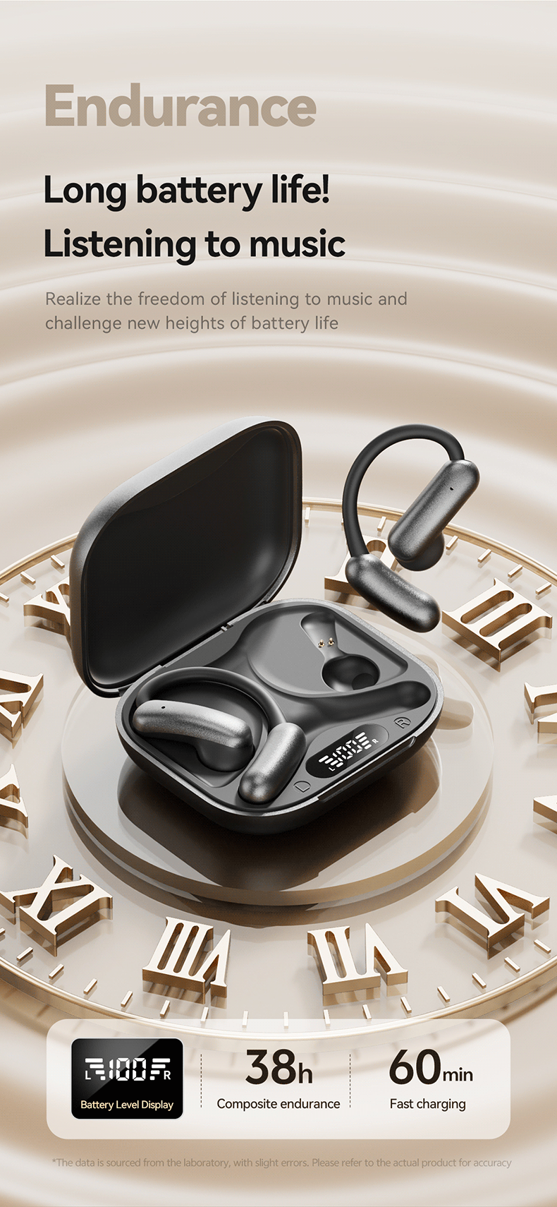 Hi-Res Audio Wireless Earbuds Mini Earrings Ear Clip Sports Earphones HD Voice Call 30ms Low Latency IPX5 Noise Cancellation detail
