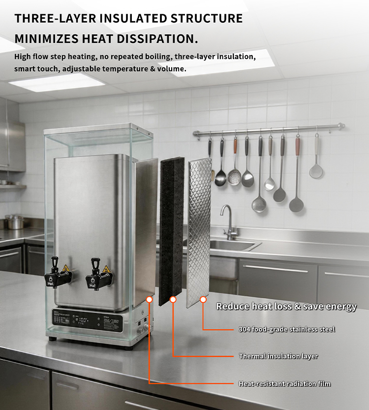 IDIY Stainless Steel Smart Wall-Mounted Commercial & Household Hot Water Heater 35L detail